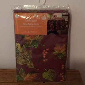 NWT 70” vinyl tablecloth